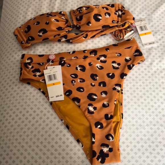 Red Carter High Waisted Two Piece - Picture 1 of 3